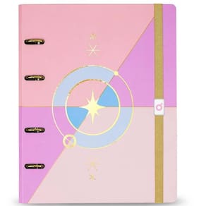 Caderno Premium Argolado Ótima Ultra Coleção Repensar Rosa Estrela