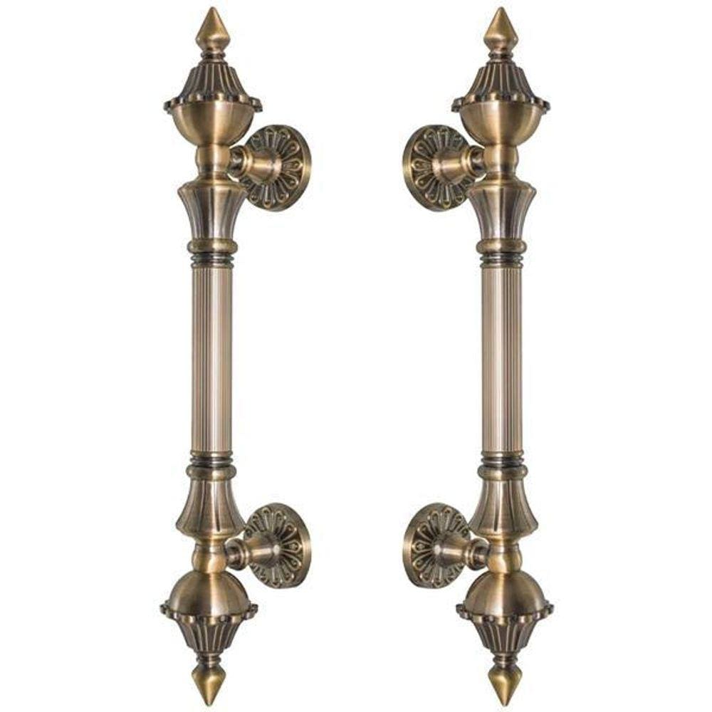 Puxador Duplo 335mm Bronze Antigo Porta Pivotante