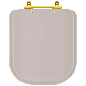 Assento Sanitário Axis Barbante Para Vaso Deca Com Ferragem Dourada