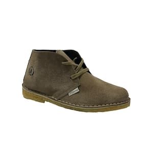 Bota Masculina Cano Curto Couro Solado Crepe Retrô Vintage