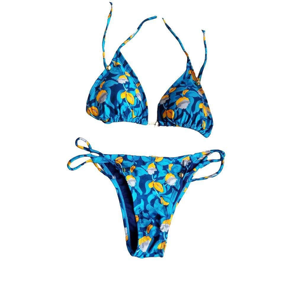 Biquíni Cortininha com calcinhas e duas tiras Laterais