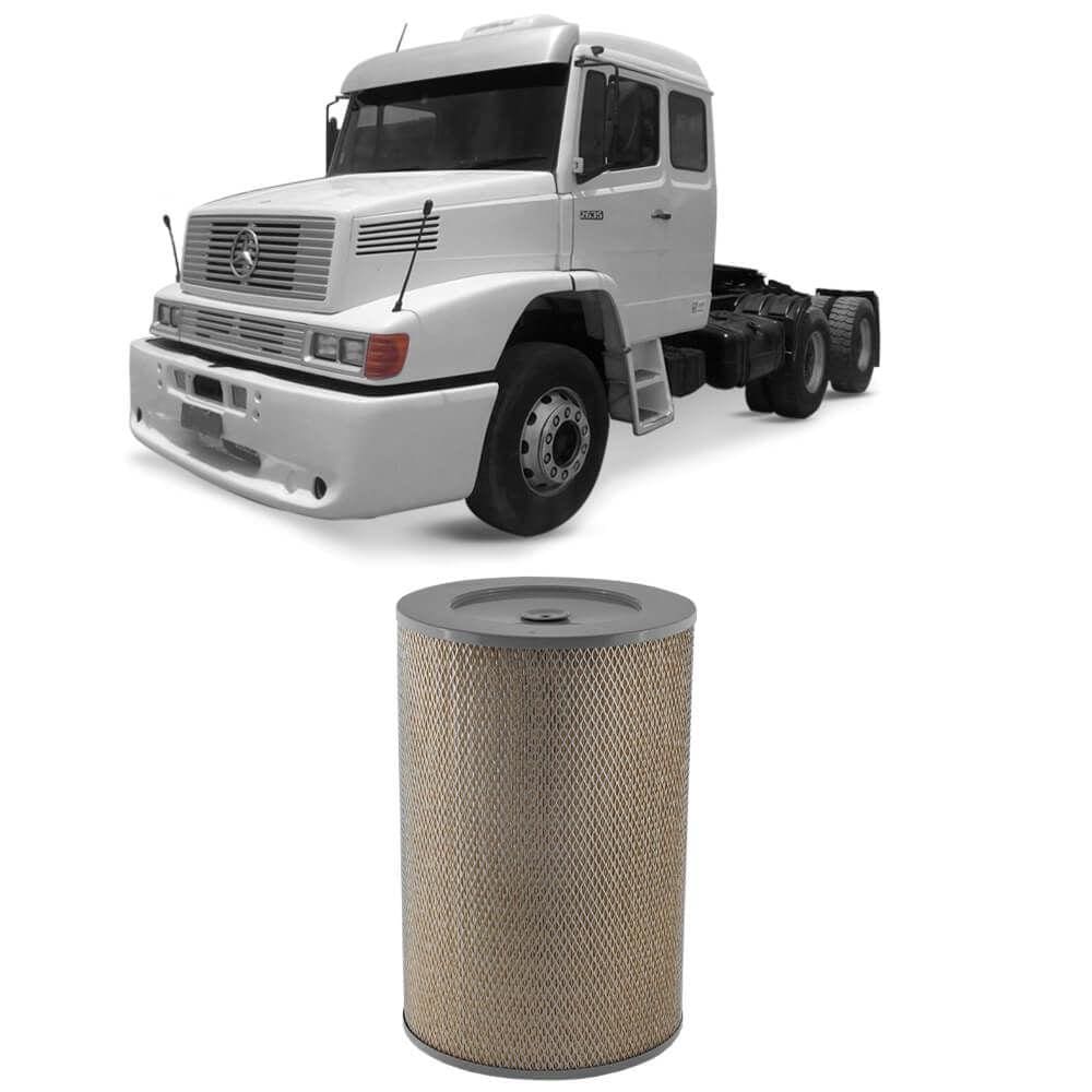 Filtro Ar Mercedes Benz L 2635 Om 447 La 97 A 99 Metal Leve