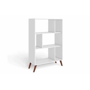Estante Livreiro De Escritório Rt3015 C/ 6 Nichos Branco - Movelbento