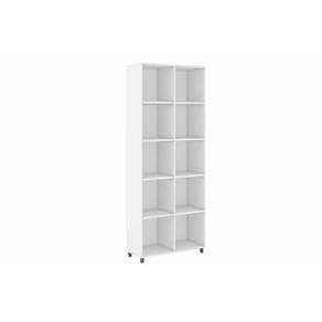 Estante De Livros Esm225 C/ 10 Nichos Branco - Movelbento