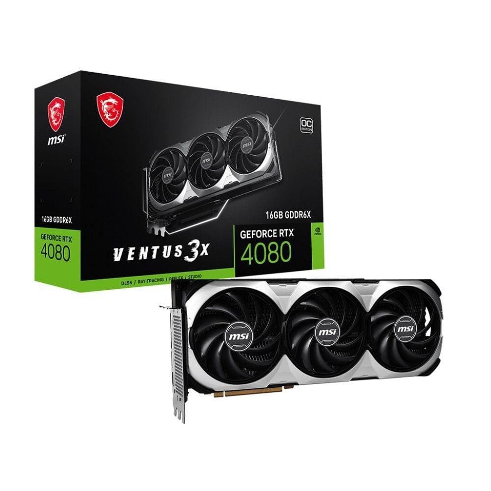 Placa de Video MSI GeForce RTX 4080 Ventus 3X OC 16GB GDDR6X