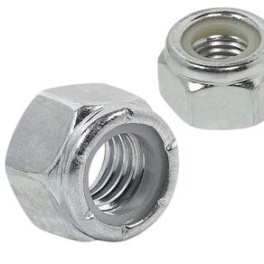 Porca Sextavada Din 985 Nylon M6 Auto Travante Inox - 100Un