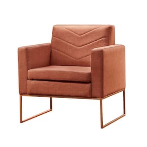 Poltrona Apolo Luxo Base Bronze Castellar Móbile Terracota