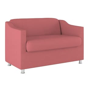 Sofá Namoradeira 2 Lugares Tilla Sala De Estar Balaqui Decor rosa