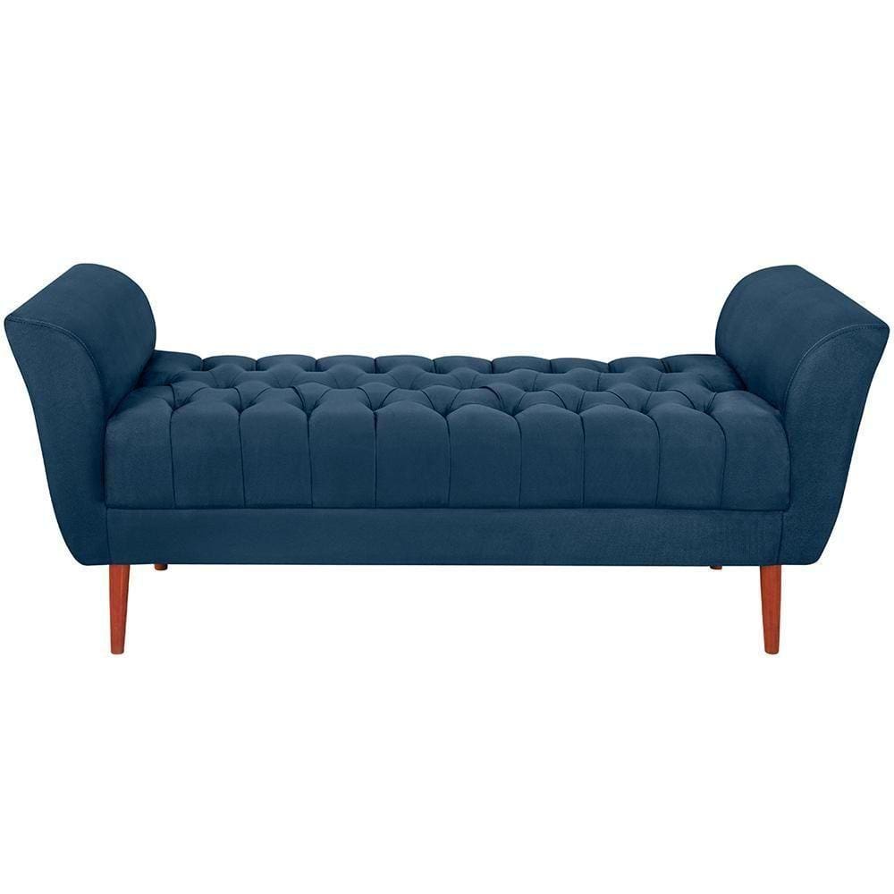 Recamier Grecia 150cm Suede Azul Marinho Mpassos Azul Marinho