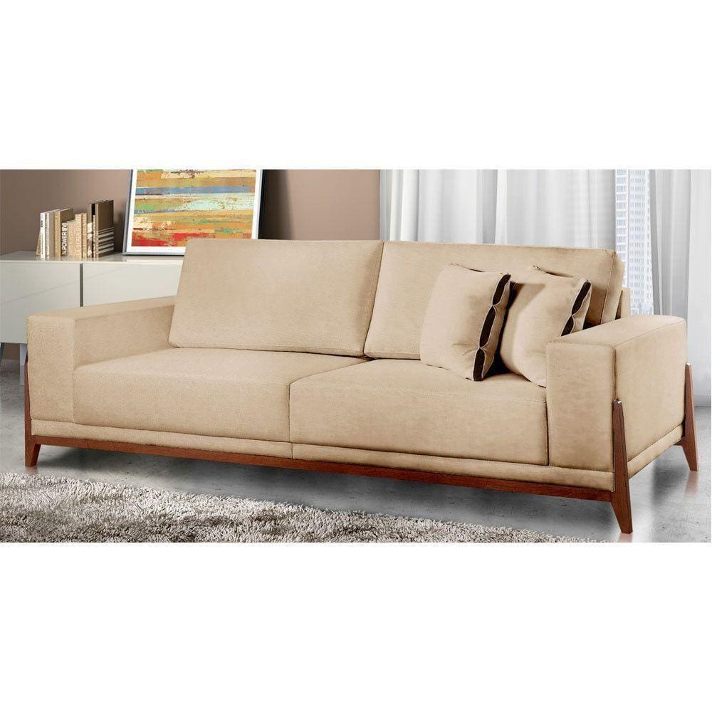 Sofá Fixo Magnus 2 Lugares Luxo 170cm Castellar Móbile Bege
