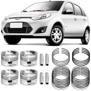 Kit Pistão Anel Std Fiesta Ka 1.0 8v 2006 A 2015 Flex Mahle