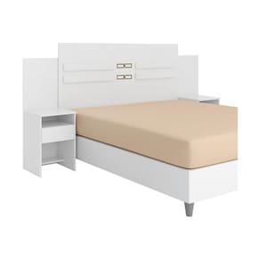Cabeceira Casal 216cm com 2 Mesas de Cabeceira Multimóveis CR35184