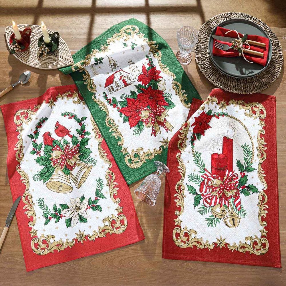 Kit 12 Panos de Copa Felpudo Dohler Natal 109