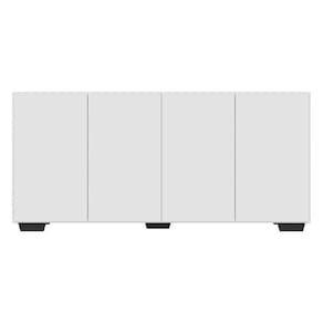 Aparador Buffet Multimóveis Veneza 4 Portas Branco/preto