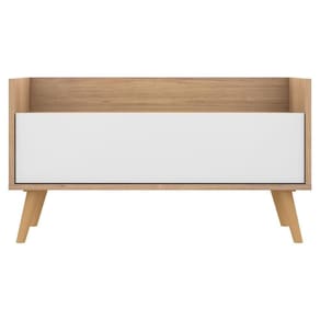 Gabinete De Banheiro Retrô 80 Cm Fg5000 Rustic/branco/natural