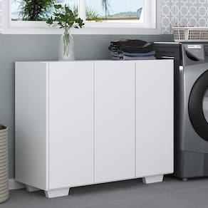 Armário Lavanderia Com 3 Portas 90 Cm Mp5034 Branco