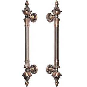 Puxador Duplo Cobre Antigo 530mm - Máxima Metais