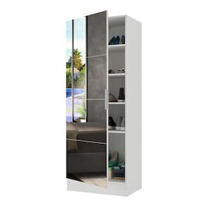 Sapateira 1 Porta Com Espelho Jade Plus Branca