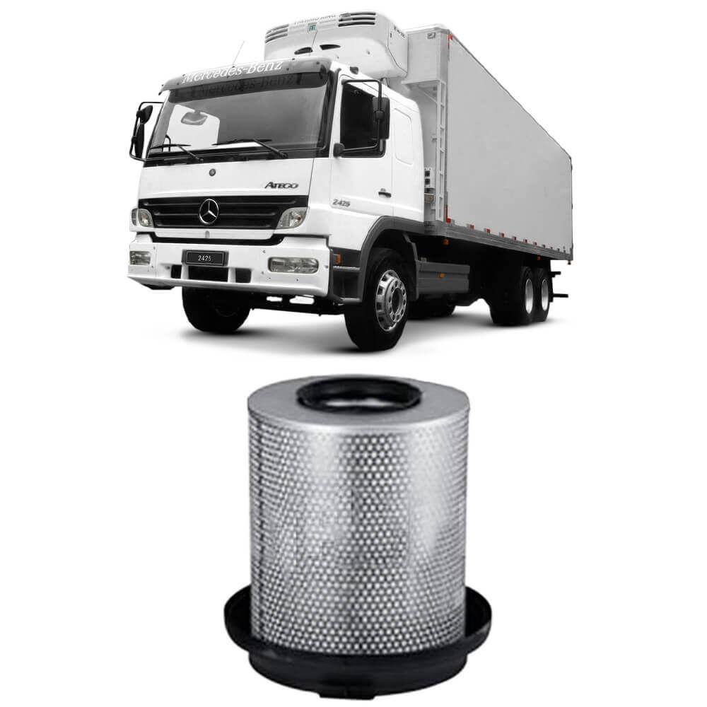 Filtro Ar Mercedes Atego 2425 6.4 2005 A 2012 Metal Leve