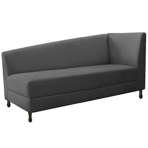 Diva Recamier Heitor 160cm Lado Esquerdo Linho Cinza escuro