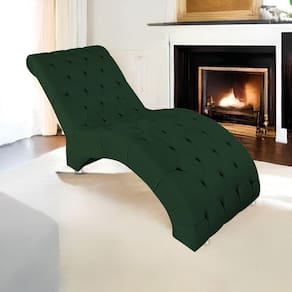 Espreguiçadeira Relaxante Para Descanso P02 Suede Verde