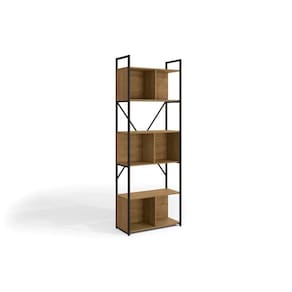 Estante Livreiro Solteiro Industrial Alta Li014 C/ 6 Nichos Freijo/preto - Kappesberg
