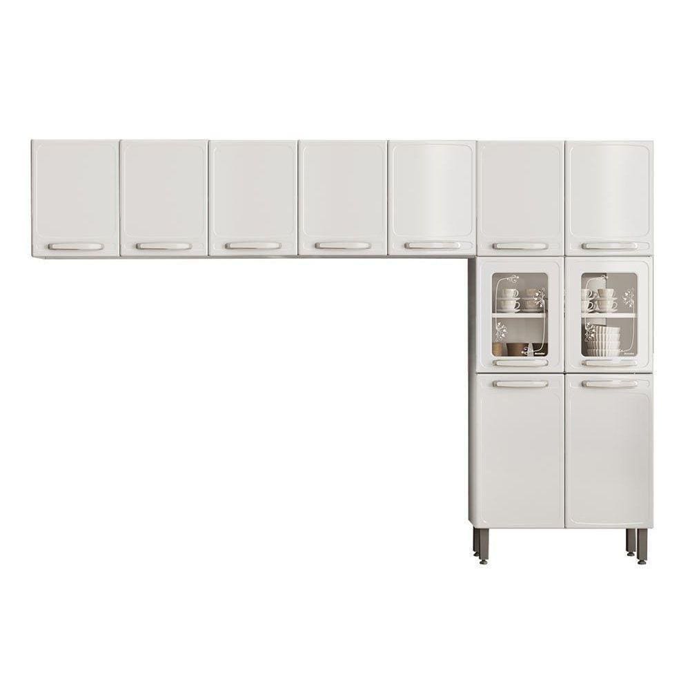 Cozinha Compacta Evidence 3 Peças (2 Armários + 1 Paneleiro) Cpt63 Branco - Bertolini