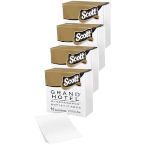 Kit 4 Guardanapos Scott Grand Hotel Folha Dupla Pequeno com 50 Folhas
