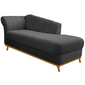 Diva Recamier Vanessa 160Cm Lado Direito Linho Cor Cinzaescuro