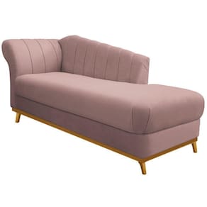 Diva Recamier Vanessa 160Cm Lado Direito Linho Cor Rosê