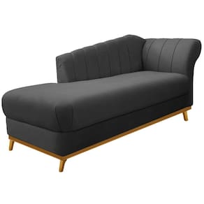 Diva Recamier Vanessa 160Cm Lado Esquerdo Linho Cor Cinzaescuro