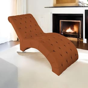 Espreguiçadeira Relaxante Para Descanso P02 Suede Terracota