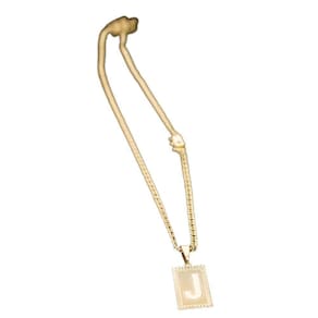 Colar Grumet 3mm Pingente Com A Inicial De Letra J