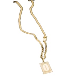 Colar Grumet 3mm Inicial Com Pingente O Banhado 18k