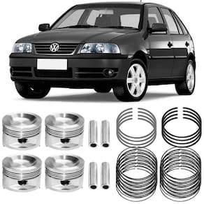 Kit Pistão Anéis 0.50 Volkswagen Gol 1.0 2002 e 2003 Metal Leve