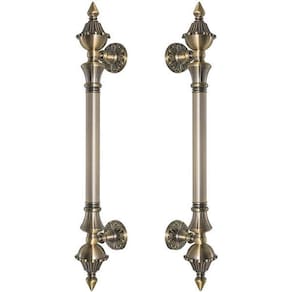 Puxador Duplo 530mm Bronze Antigo Porta Pivotante