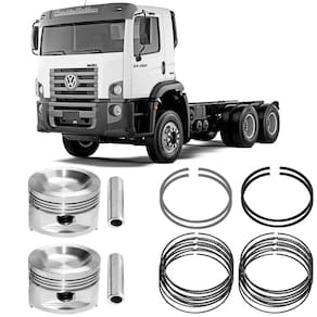 Kit Pistão Anéis Cummins LSB 24250 Constellation 2005 a 2011 Metal Leve