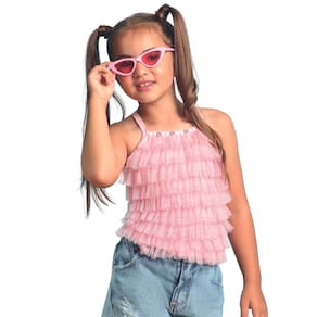 Blusa Infantil Meninas Lessa Kids Babadinhos Rosa 8732