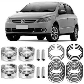 Kit Pistão Anel 0.50 Volkswagen Gol G4 G5 G7 1.6 2008 a 2021 Flex Metal Leve SPA9298