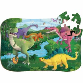 Quebra-Cabeça Dinossauros 48 Peças Madeira 2488 Brincadeira