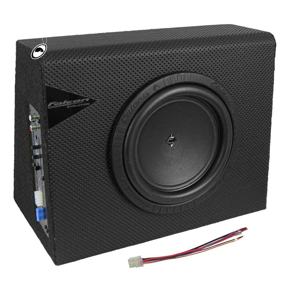 Caixa Subwoofer 8" Amplificada Automotiva Falcon CX 8"A N 200W RMS