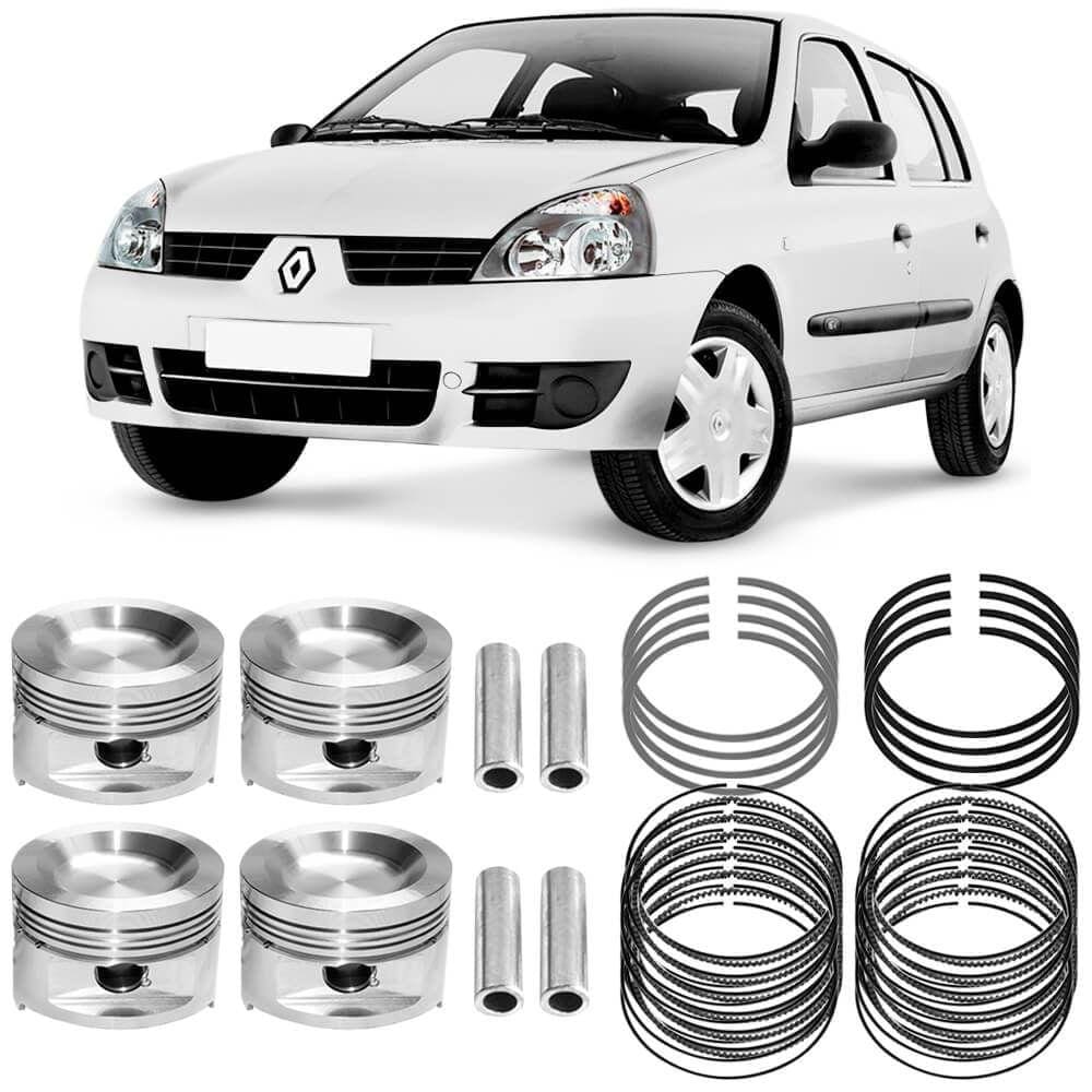 Kit Pistão Anel 0.50 Clio 1.0 2005 A 2016 Flex Metal Leve