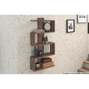 Prateleira Decorativa Quarto Bebê Am 3087 Rustico - Movelbento