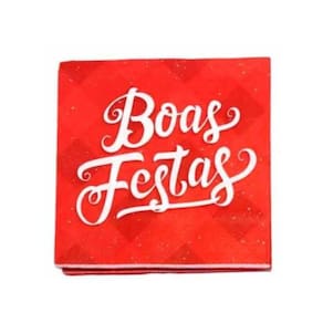 Guardanapo Natal 33 x 33 Papai Noel Estampado 40 Unidades