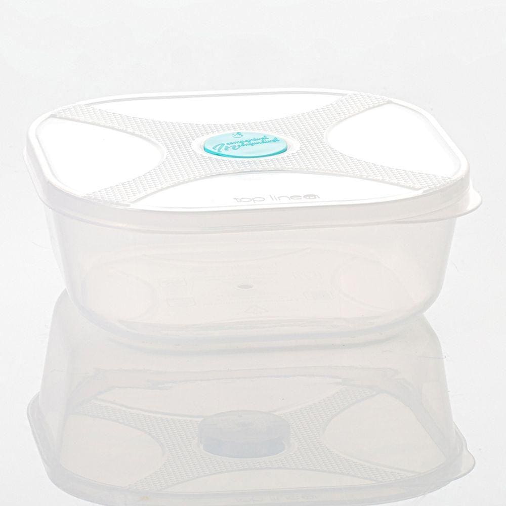 Pote Multiuso Quadrado 320ml C/ Válvula Verde Água Top Line