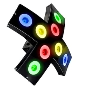 Jogo De Luz Xtreme Deltrônica 8 Canhão Par Led Festas E Bar