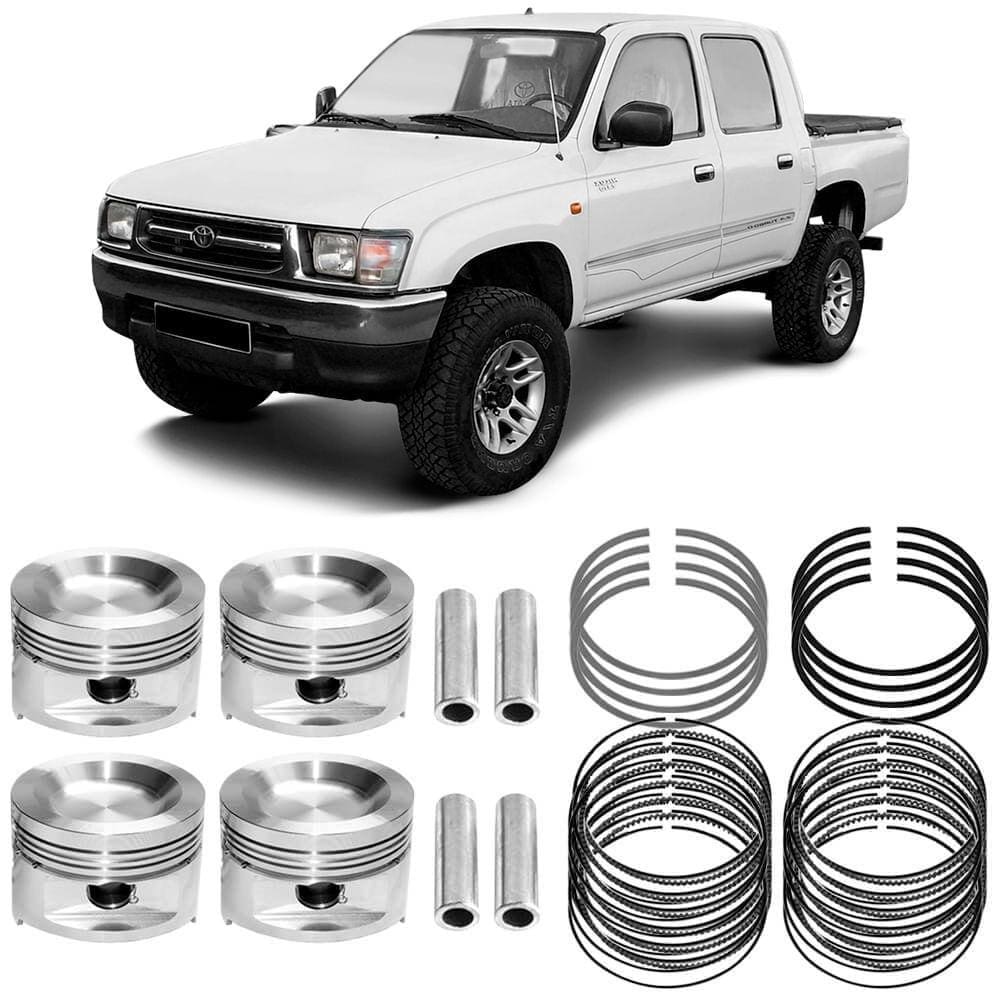Kit Pistão Anéis 0.50 Toyota Hilux 2.8 95 a 2001 Diesel