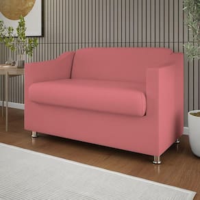 Namoradeira Elegante Sala, Quarto Suede Balaqui Decor rosa