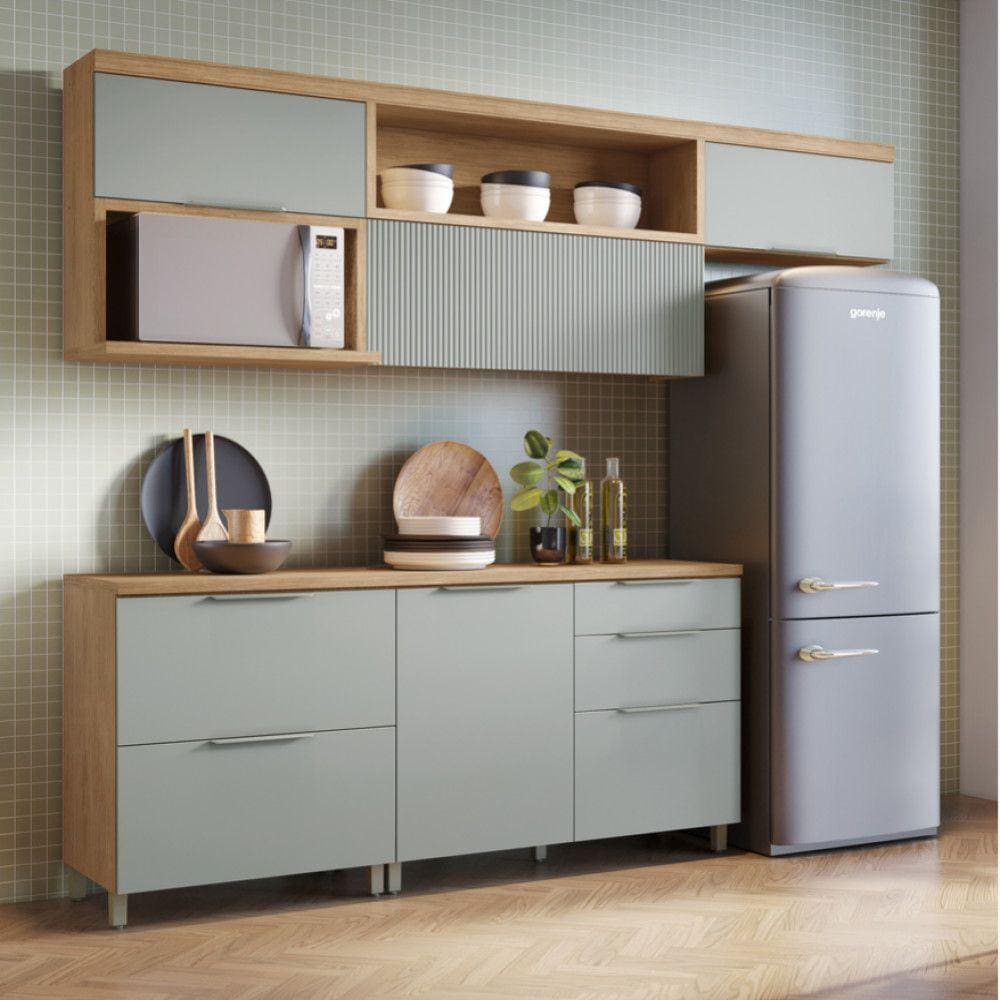 Cozinha 5 Peças Ripado Nesher Marquesa 100 Mdf