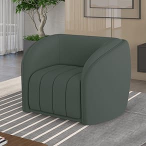 Poltrona Decorativa Sala De Estar Adam Veludo Cinza G45 - Gran Belo